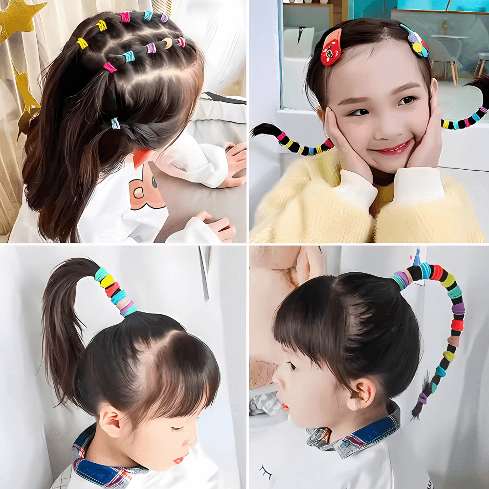 50pcs Pack Kids Hair Ties - Gummia