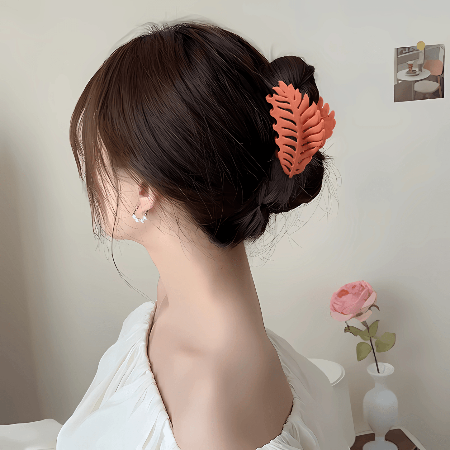 Leaf-shaped Matte Claw Clips - Gummia