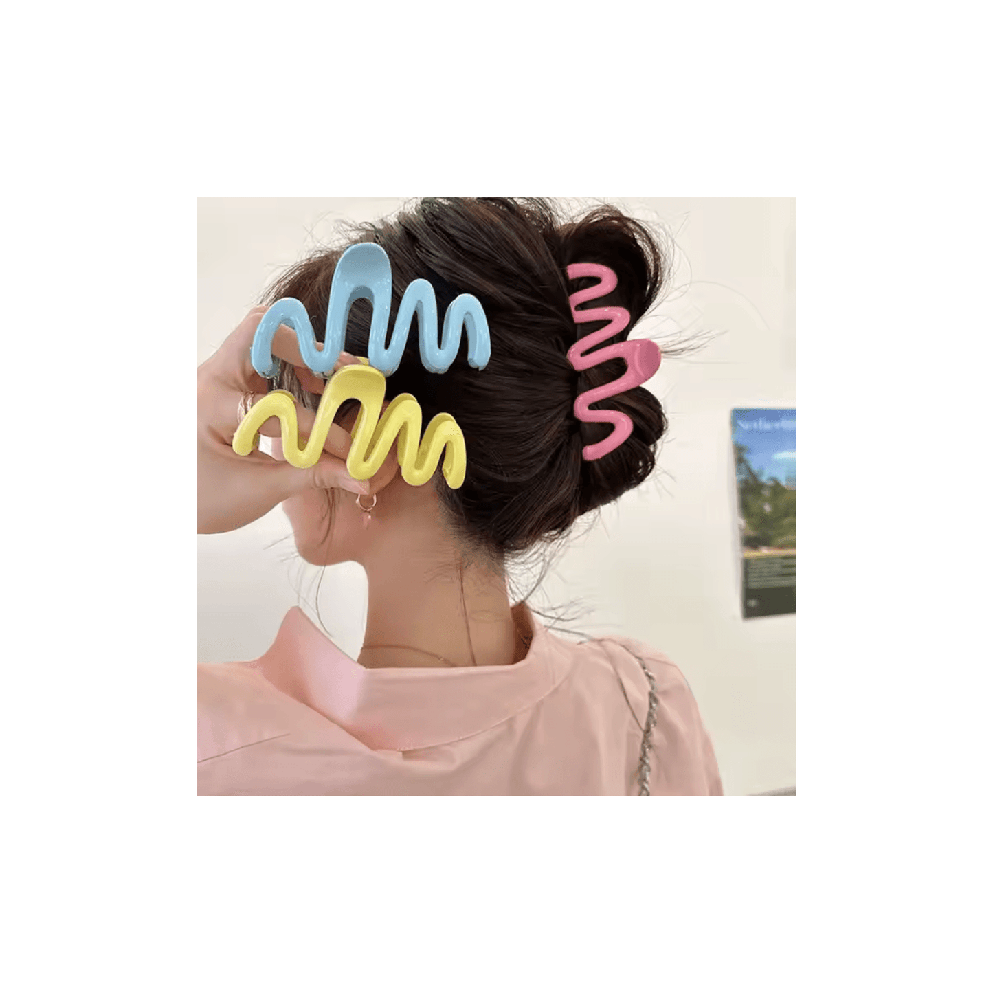 Candy Color Wave Claw Clip Large 11cm - Gummia