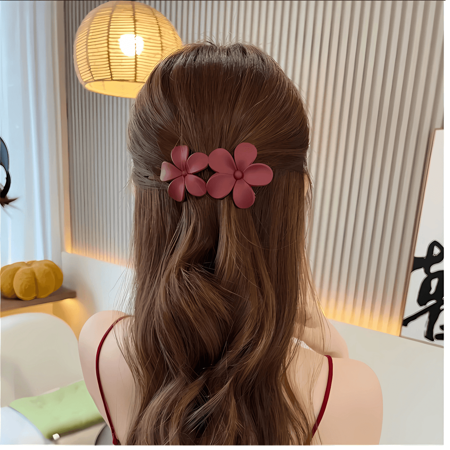 Elegant Double Flower Claw Clip for Women - Gummia
