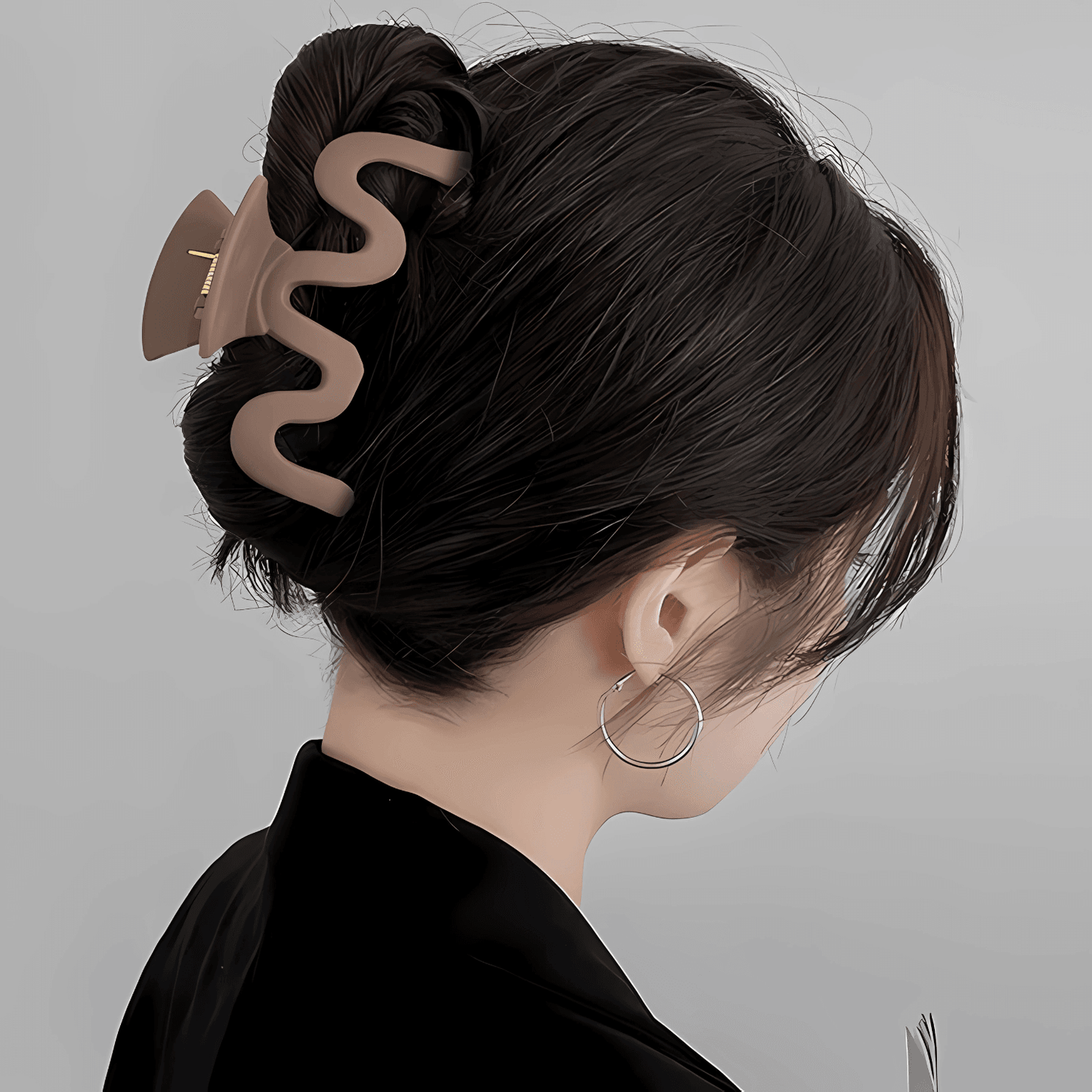 Wavy Matte Hair Claw Clip for Women - Gummia