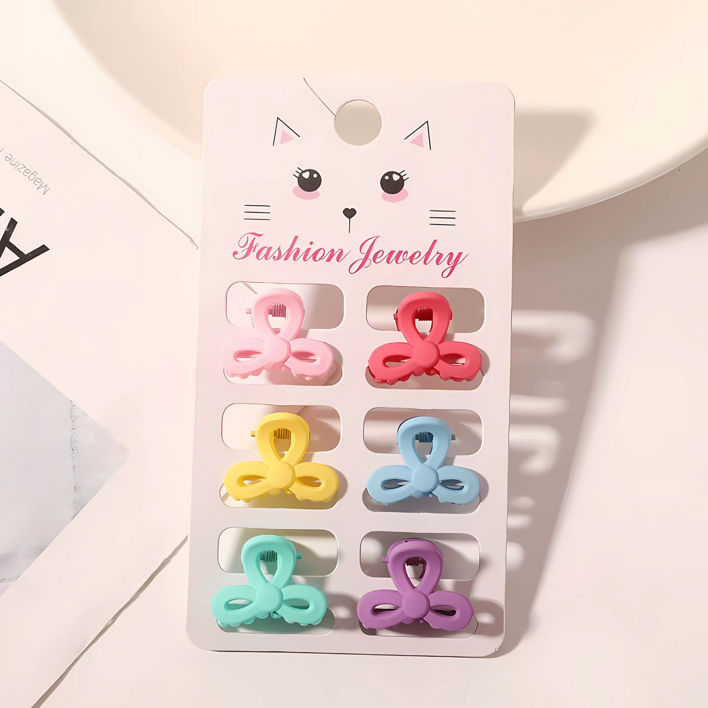Mini Matte Hair Claw Clips – Pastel Set of 6 - Gummia