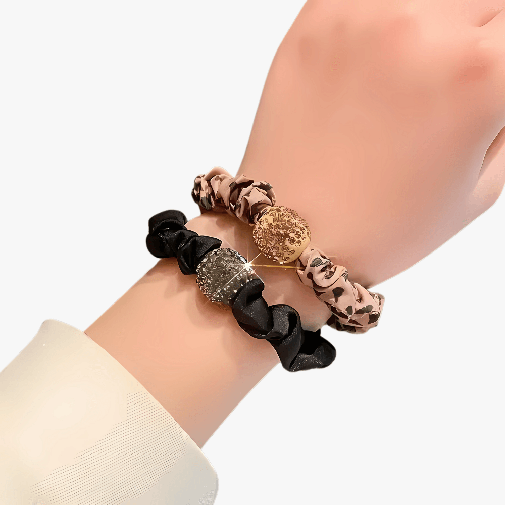 Silk Rhinestone Hair Ties - Gummia
