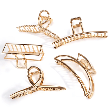 Gold Metal Hair Claws - Gummia