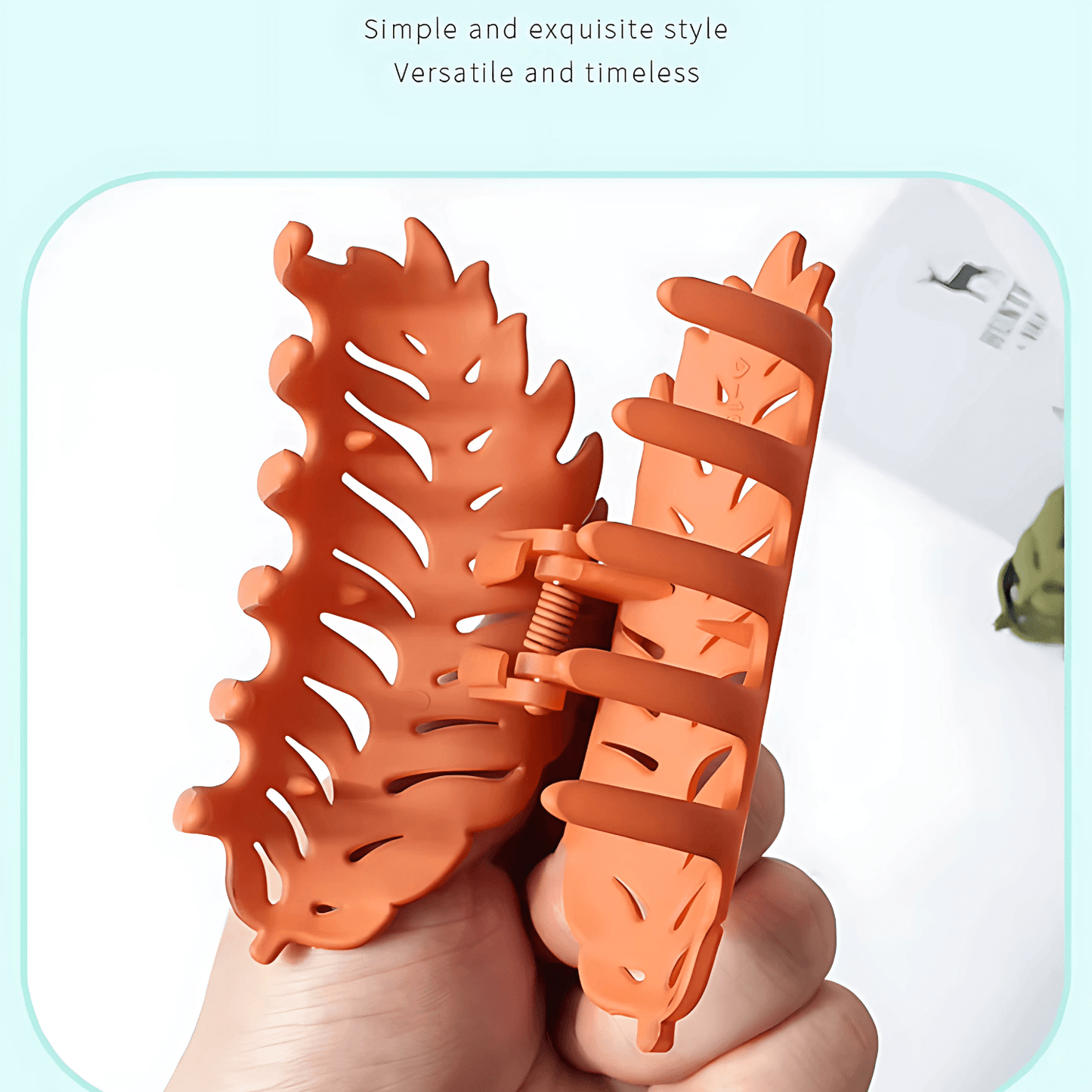 Leaf-shaped Matte Claw Clips - Gummia