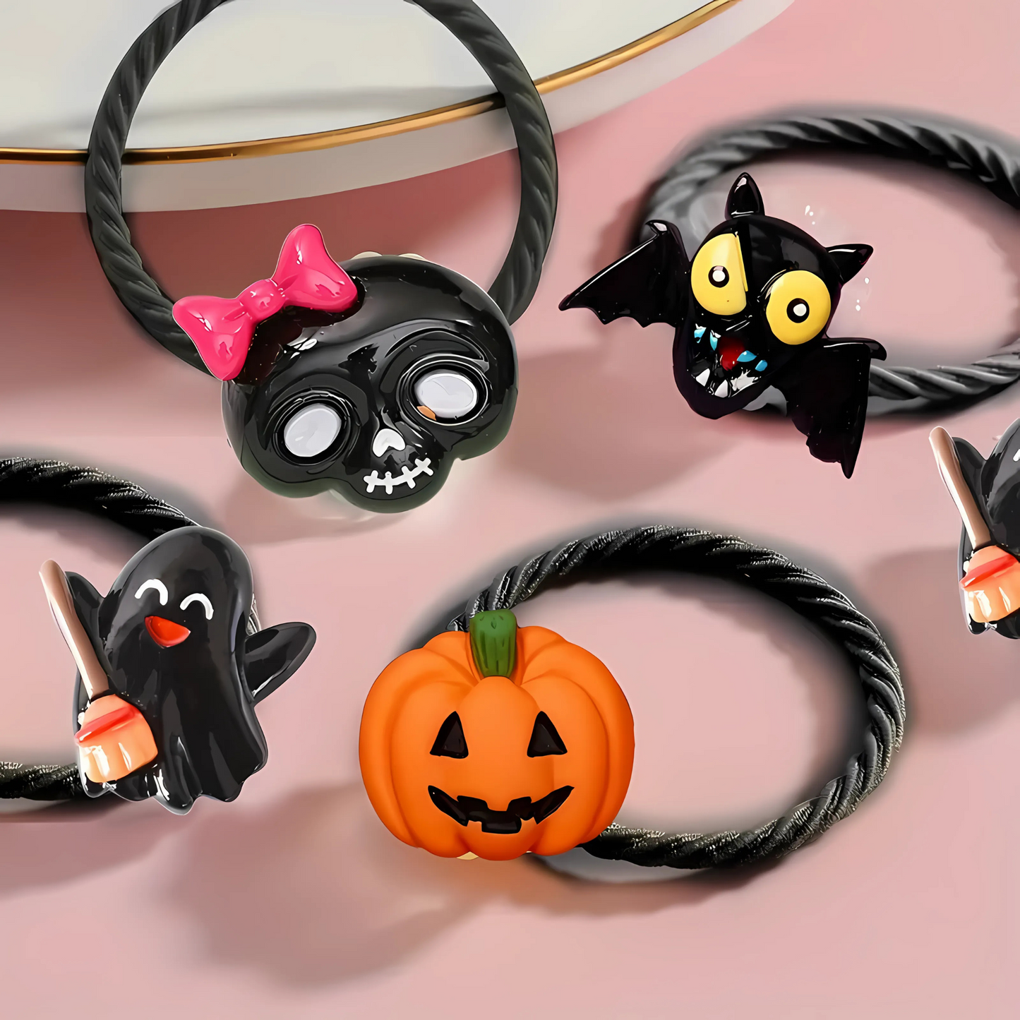 1 Pair Halloween hair ties for kids 3cm