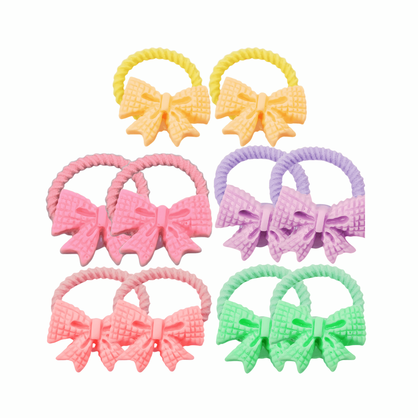 Pack of 10 Cute Little Ring Hair Ties for Kids - Gummia