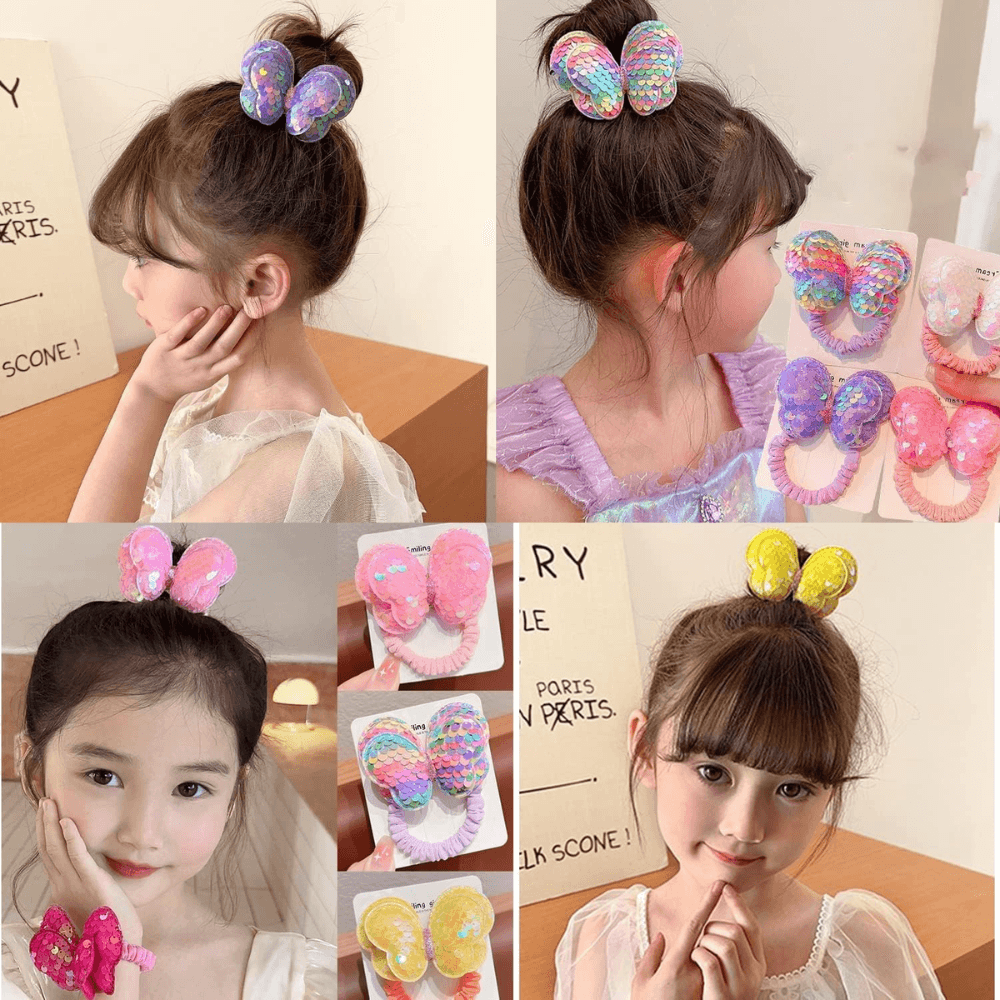 Kids Butterfly Hair Ties - Cute and Colorful Accessories for Little Girls - Gummia