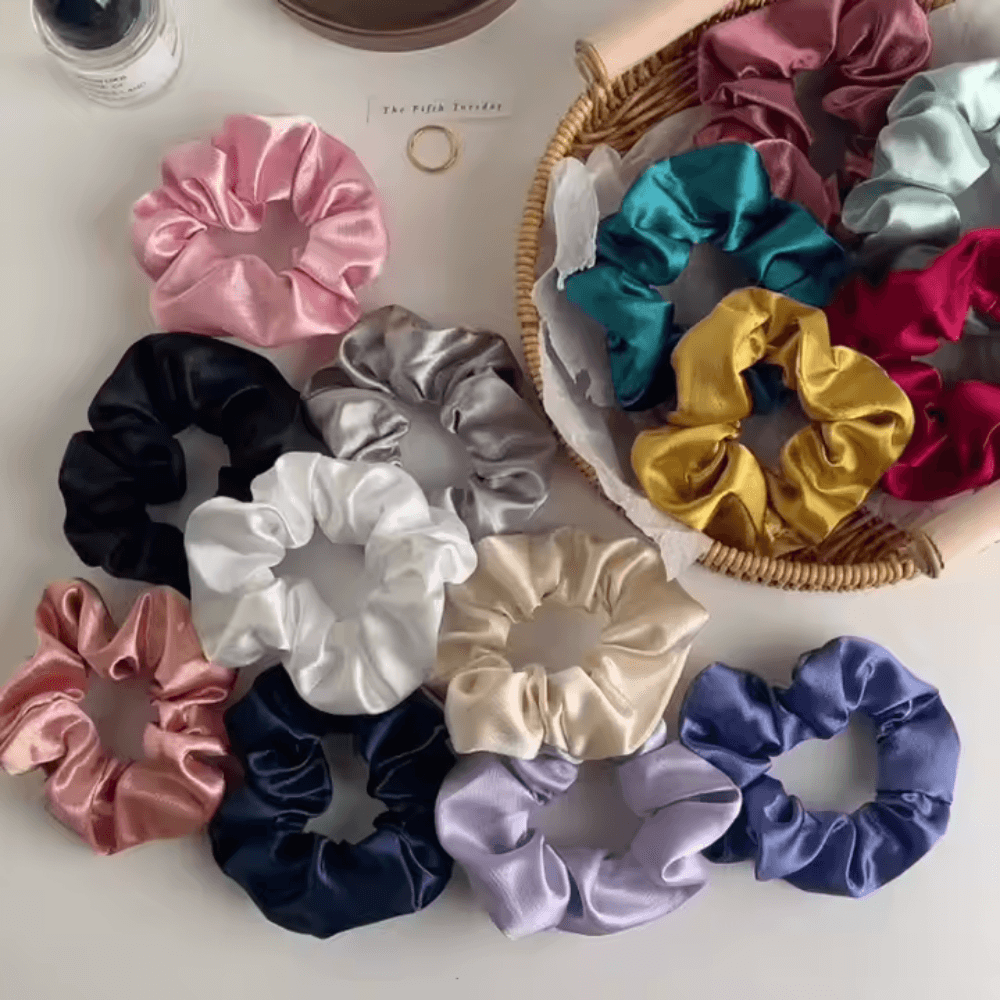 Women silk satin scrunchies - Gummia