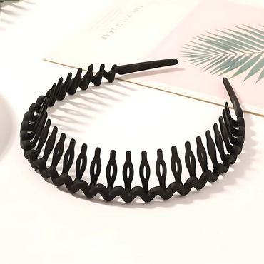 Wavy comb teethed headband