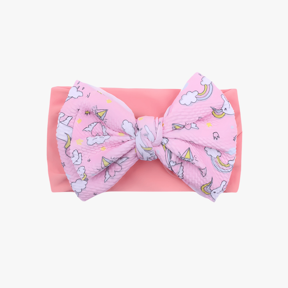Baby Girl Cute Soft Nylon Headband Bow/ Turban - Gummia