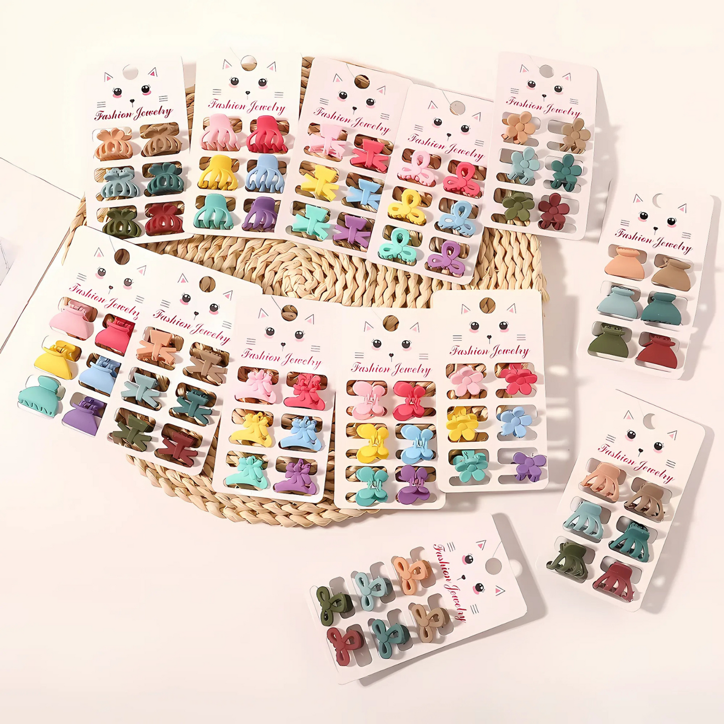 Mini Matte Hair Claw Clips – Pastel Set of 6 - Gummia