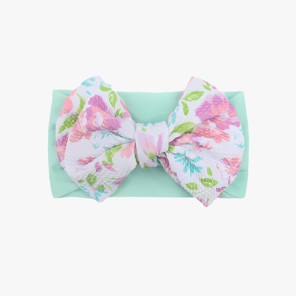 Baby Girl Cute Soft Nylon Headband Bow/ Turban - Gummia