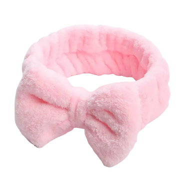 Soft Plush Spa Headband- Bow shaped