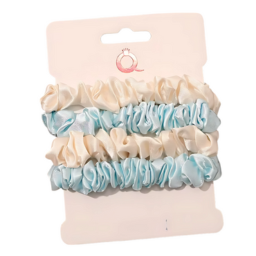 4pcs Thin Satin Silk Hair Scrunchies Set for Effortless Style
