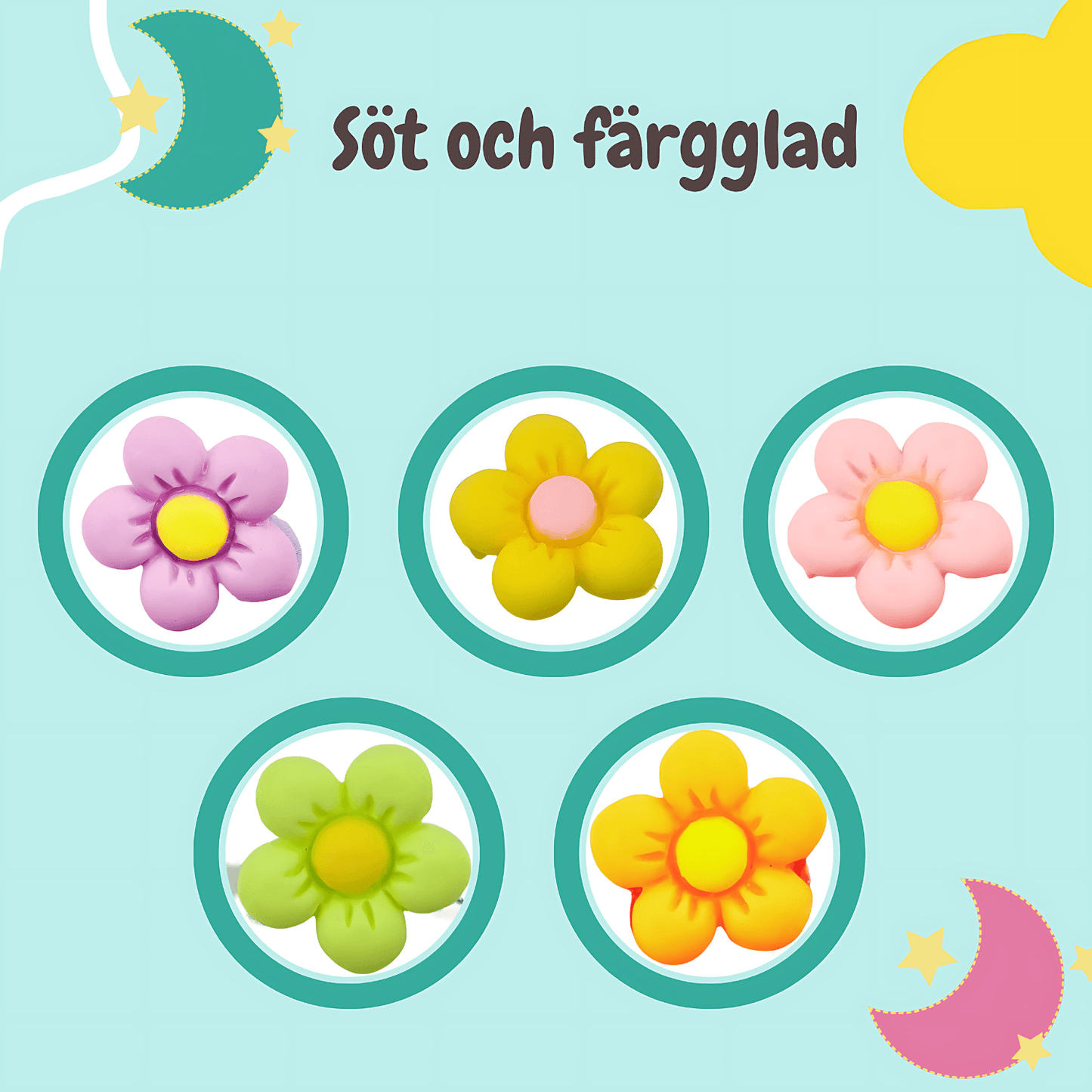 Pack of 10 Cute Little Ring Hair Ties for Kids - Gummia
