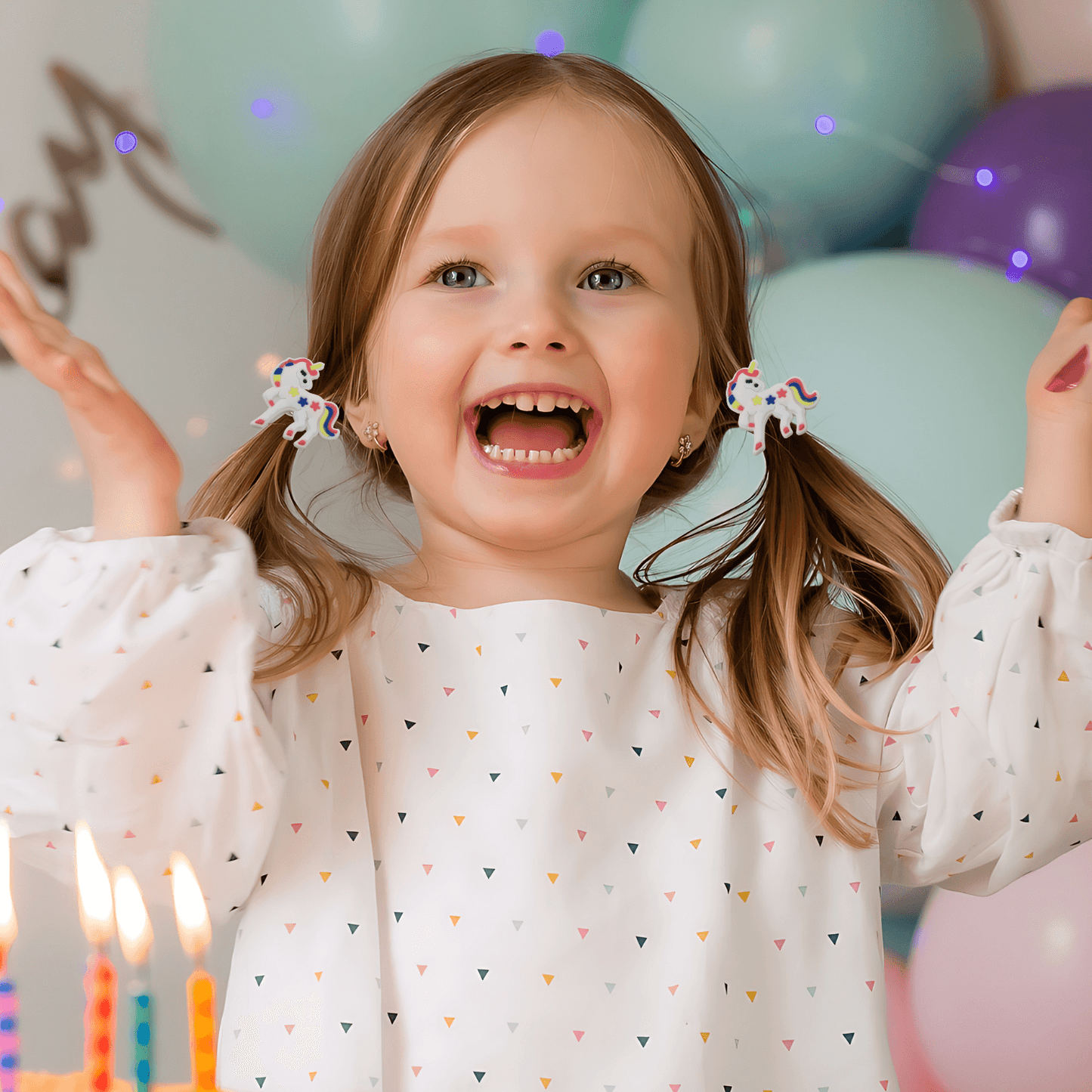 Unicorn Silicone Hair Ties for Girls - Gummia