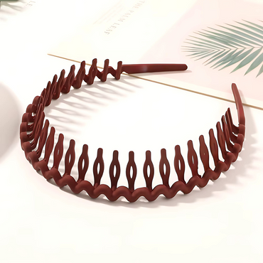 Wavy comb teethed headband