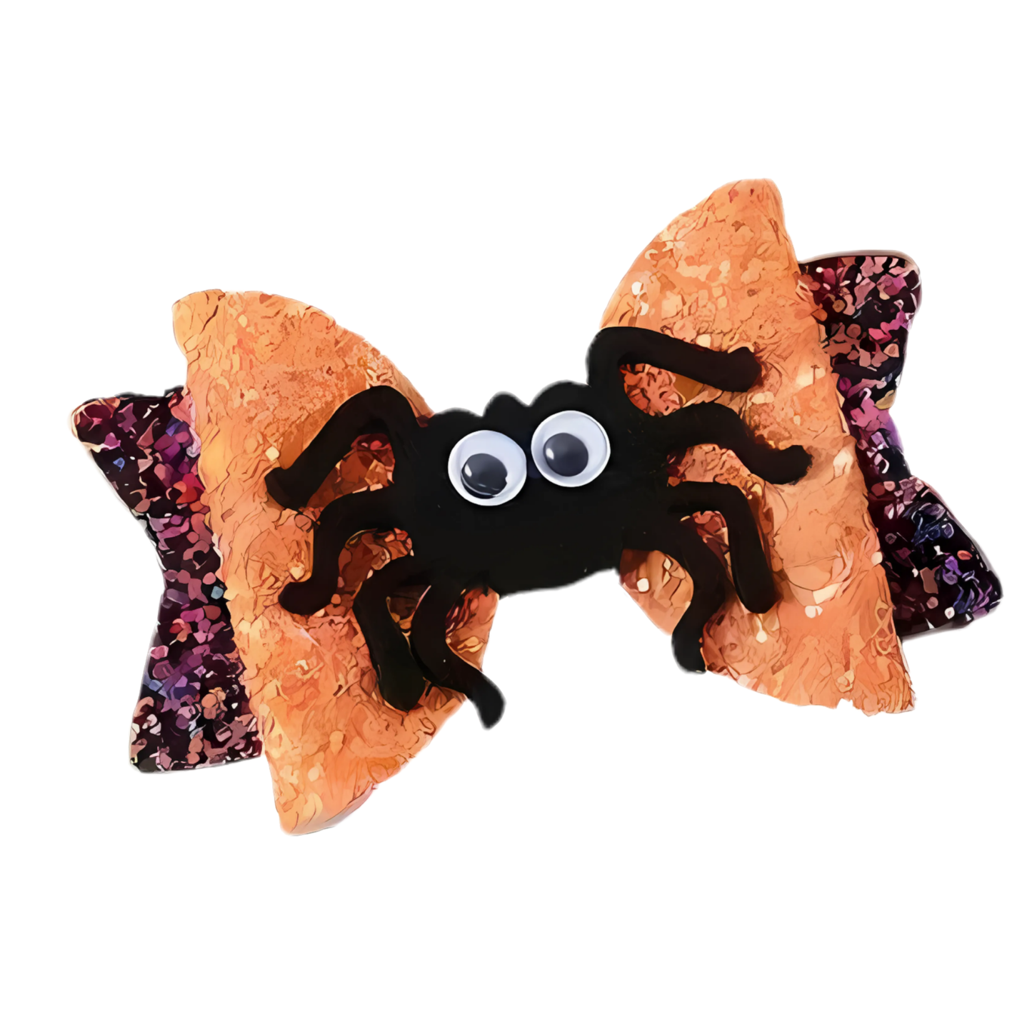 Glitter Halloween Hair Bow Clips for Kids