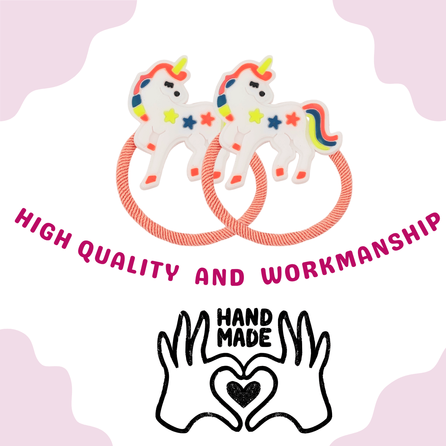 Unicorn Silicone Hair Ties for Girls - Gummia