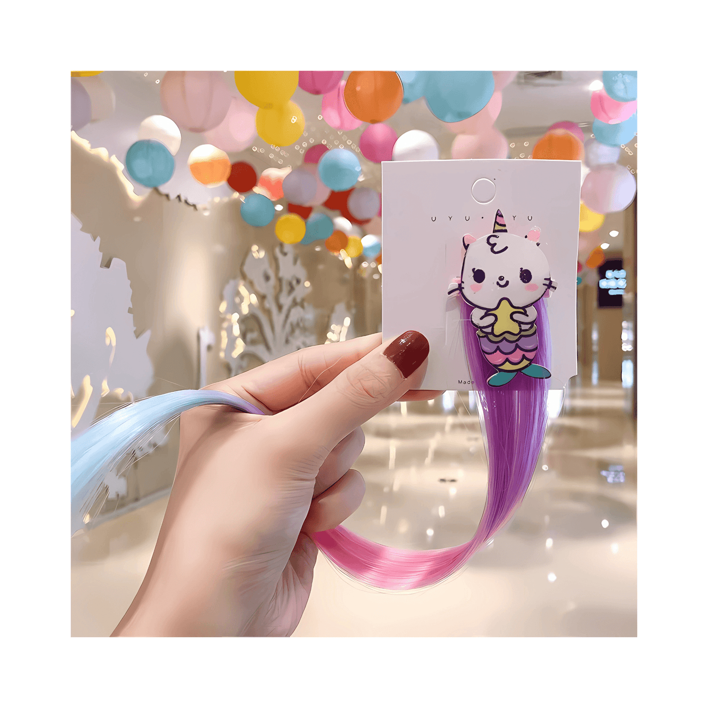 Colorful Clip-in Hair Extentions for Kids - Gummia