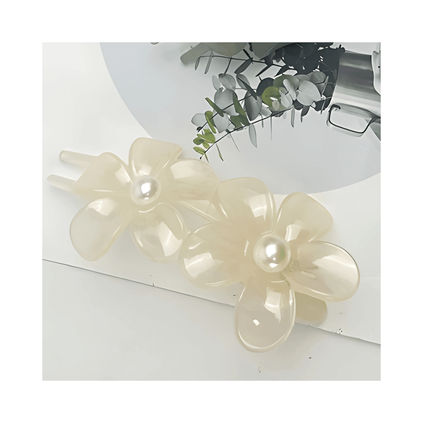Elegant Double Flower Claw Clip for Women - Gummia