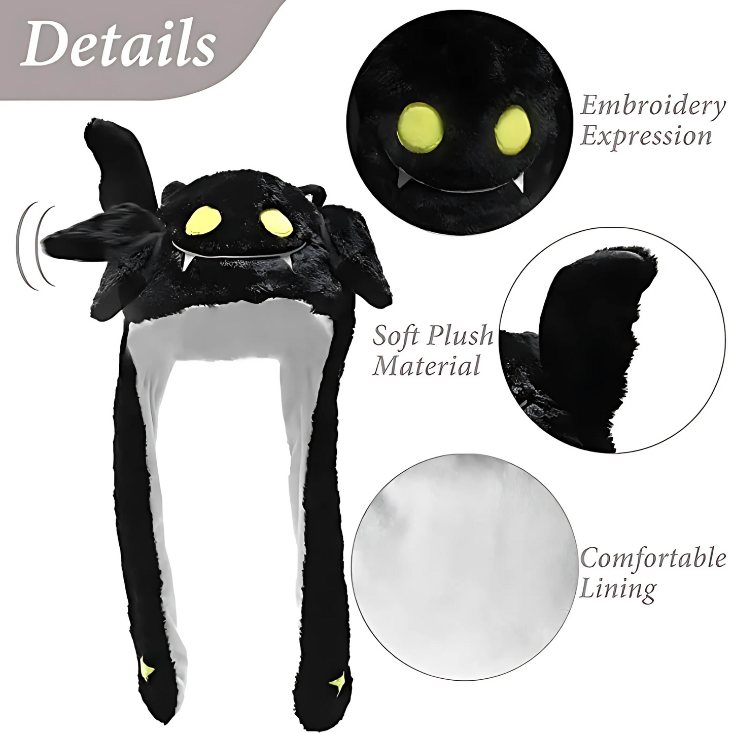 Halloween Moving Ears Hat- one size