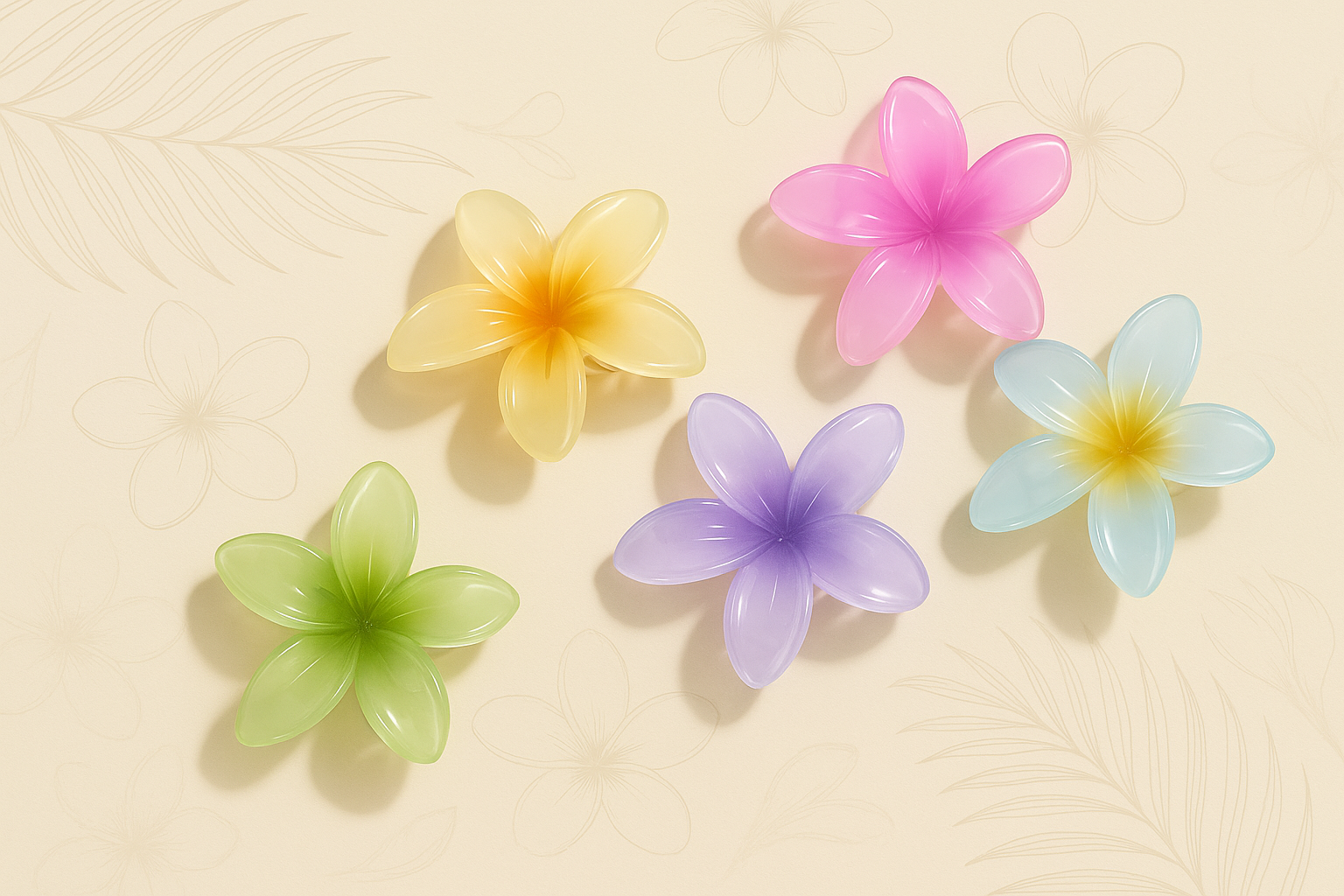 5000x5000 Plumeria Hawaii Flower Clips Banner