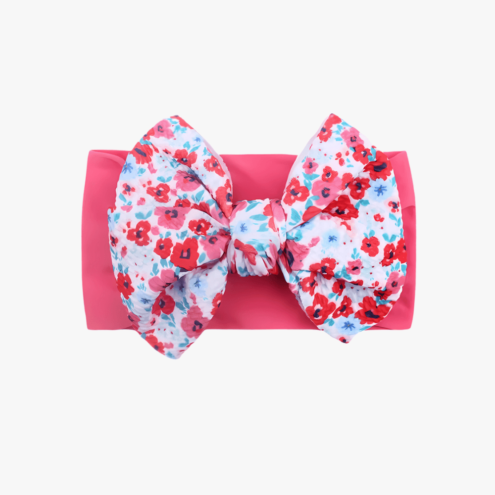 Baby Girl Cute Soft Nylon Headband Bow/ Turban - Gummia