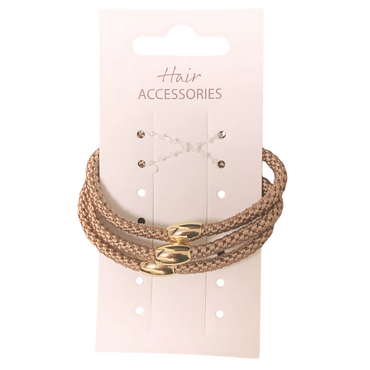 Thin braided hair ties- 3pcs