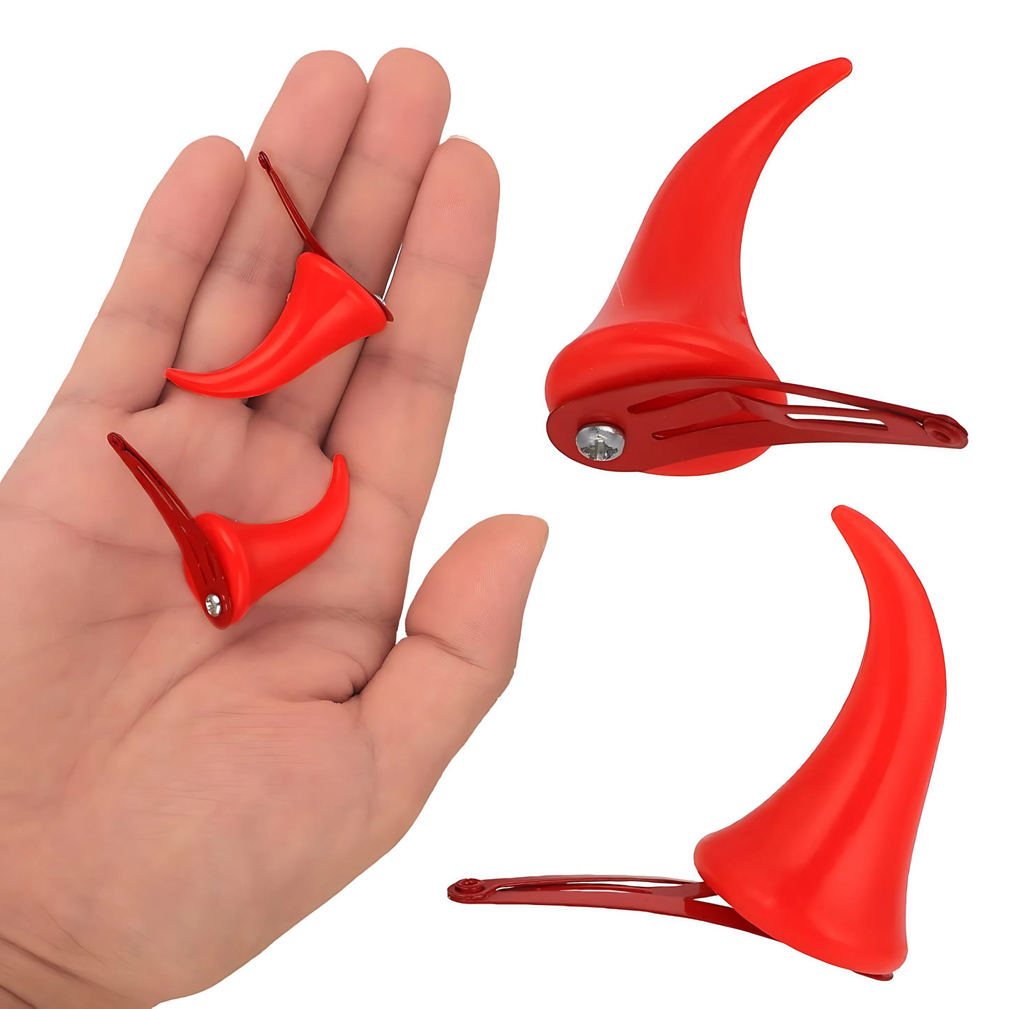 Devil Horns Hair Clips