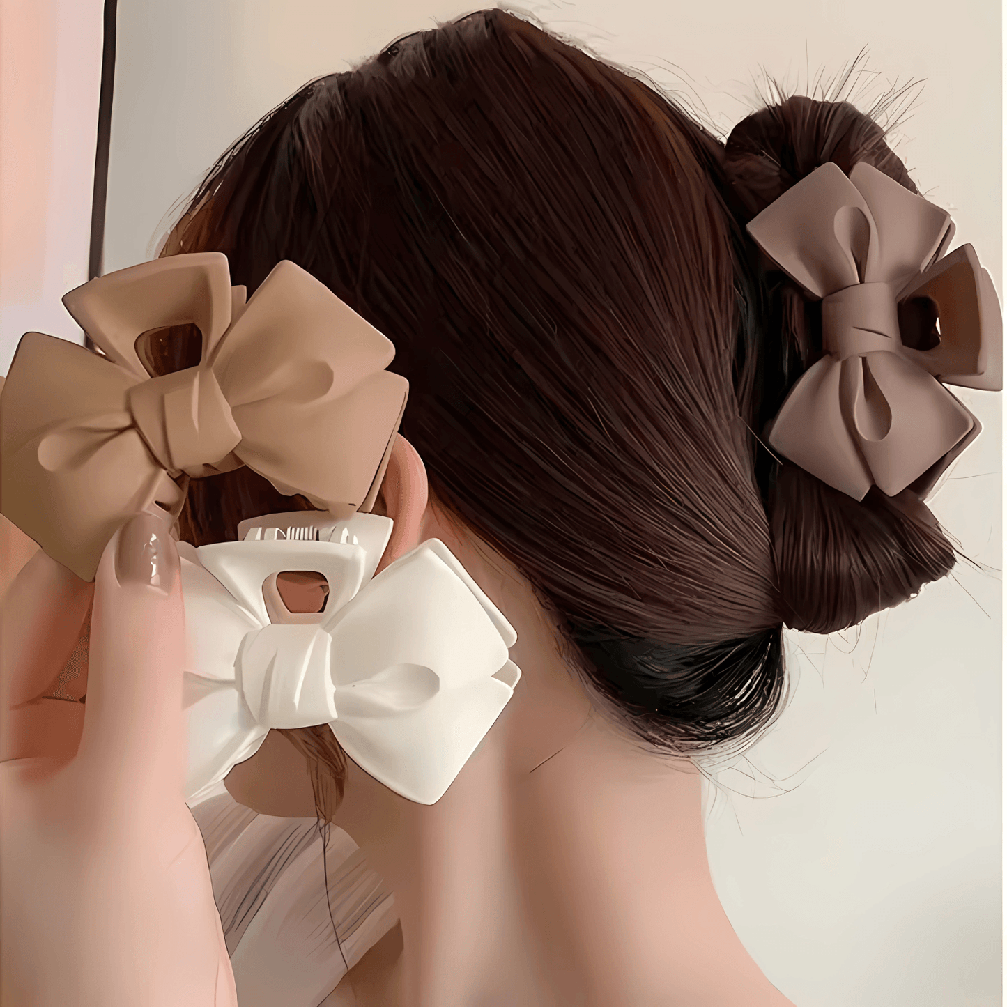 Elegant Matte Bow Claw Clips - Gummia