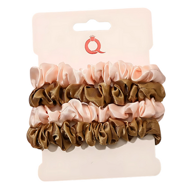 4pcs Thin Satin Silk Hair Scrunchies Set for Effortless Style