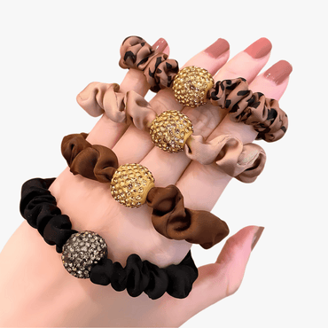 Silk Rhinestone Hair Ties - Gummia
