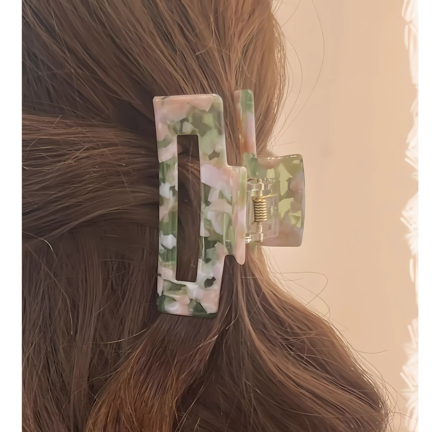 Acetate Rectangle Hair Claw Clips