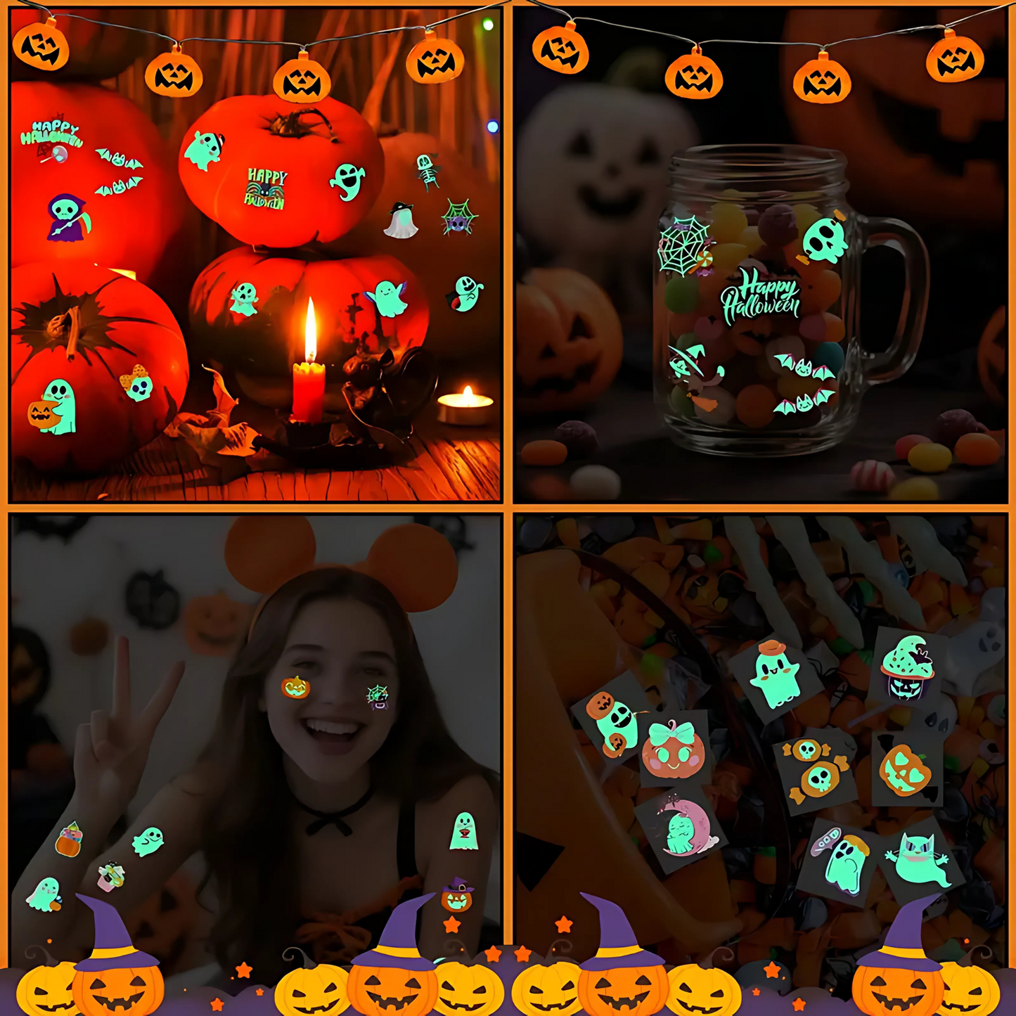 Halloween tattoo stickers