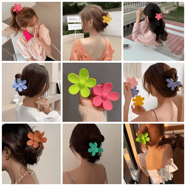 Stylish Matte Flower Claw Clip - Gummia