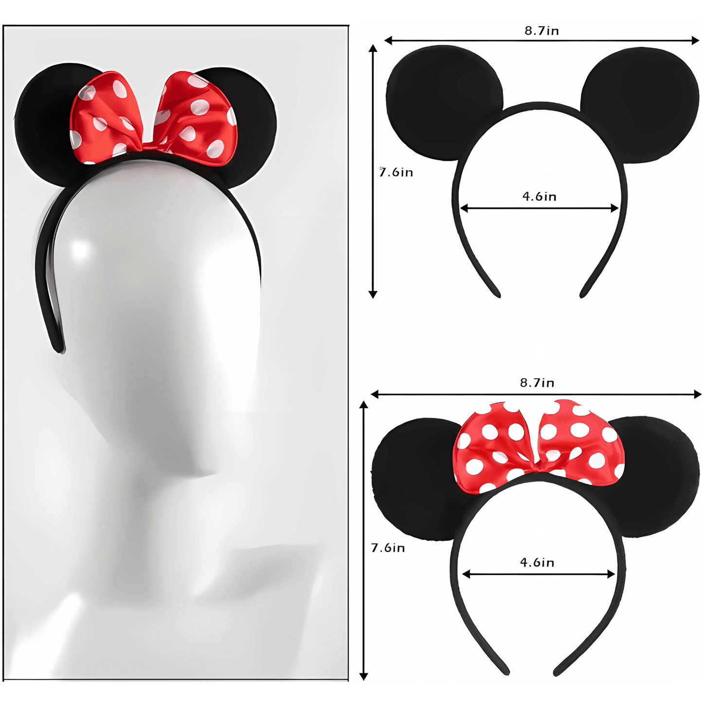 Minnie & Mickey Mouse Ears Headbands for Kids - Gummia