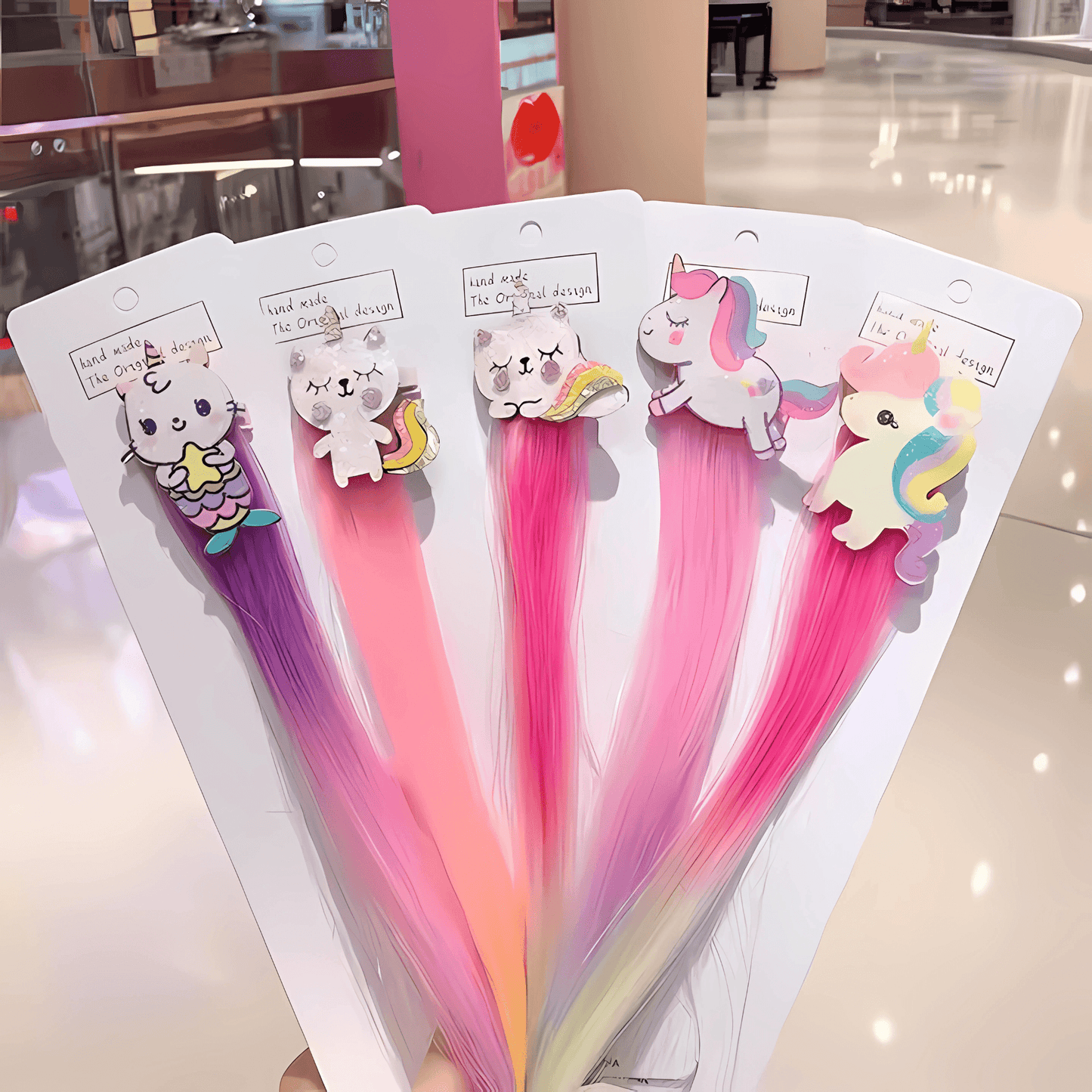 Colorful Clip-in Hair Extentions for Kids - Gummia