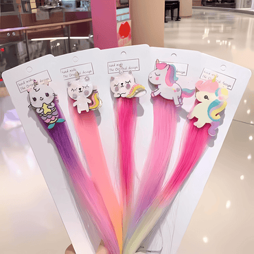 Colorful Clip-in Hair Extentions for Kids - Gummia