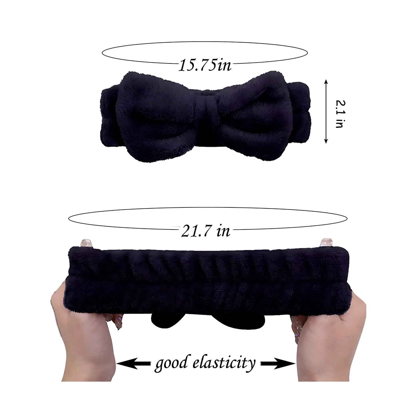 Soft Plush Spa Headband- Bow shaped