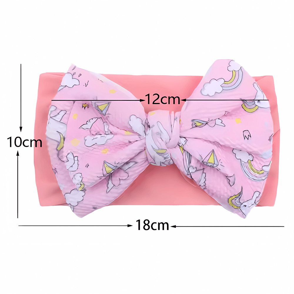 Baby Girl Cute Soft Nylon Headband Bow/ Turban - Gummia