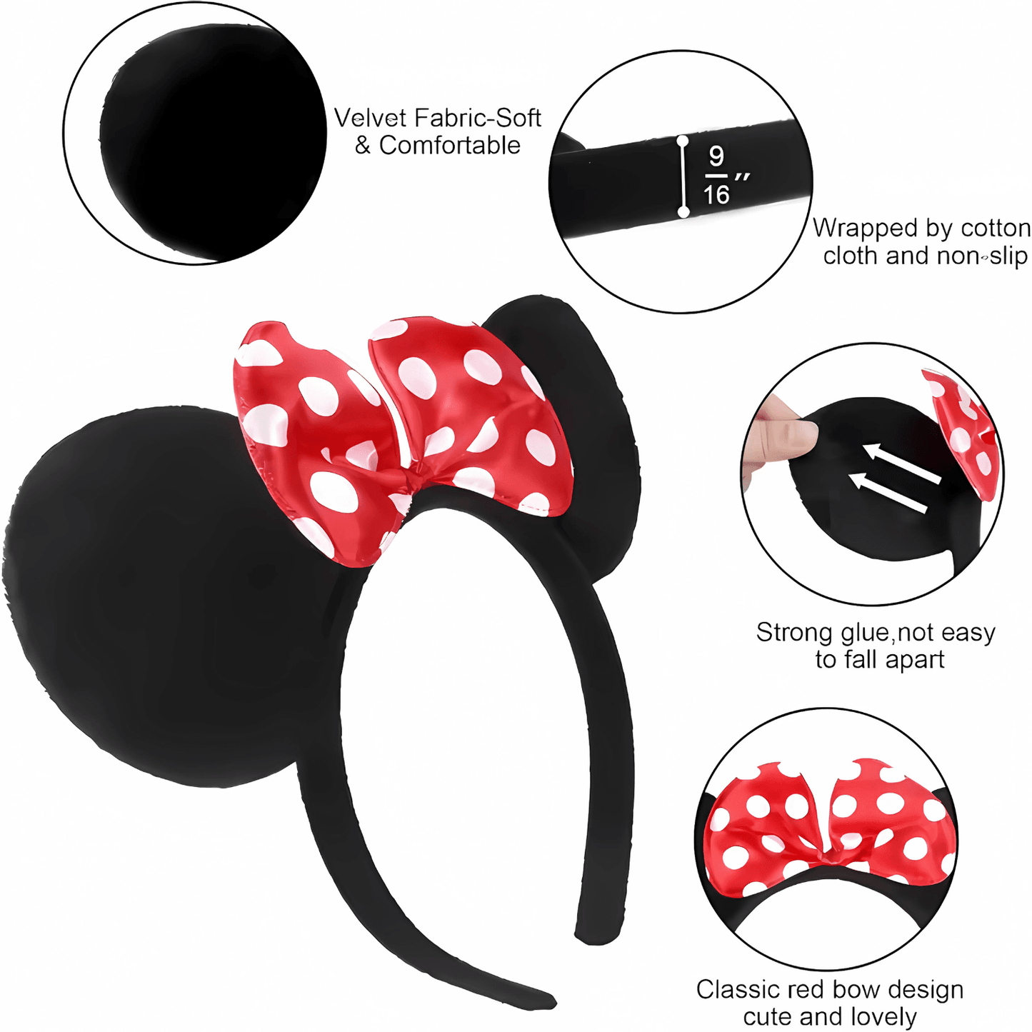 Minnie & Mickey Mouse Ears Headbands for Kids - Gummia