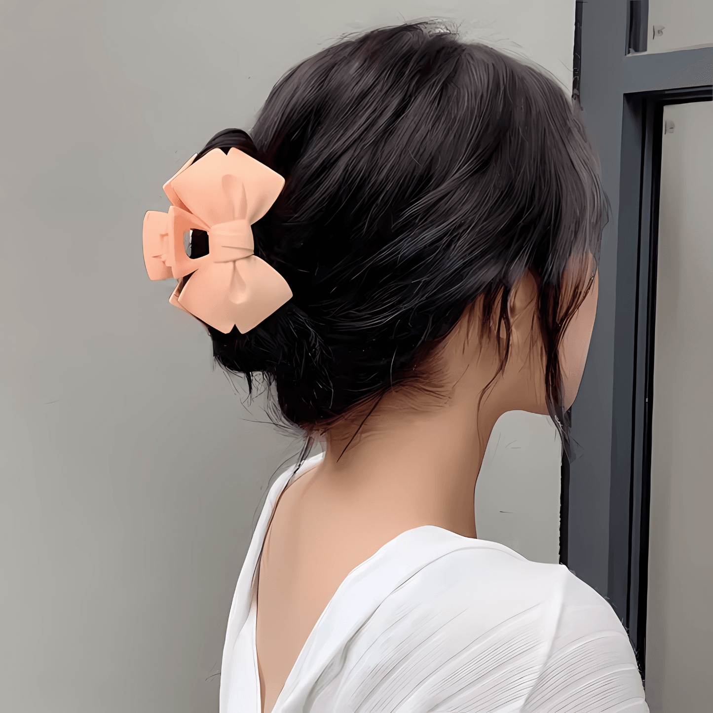 Elegant Matte Bow Claw Clips - Gummia