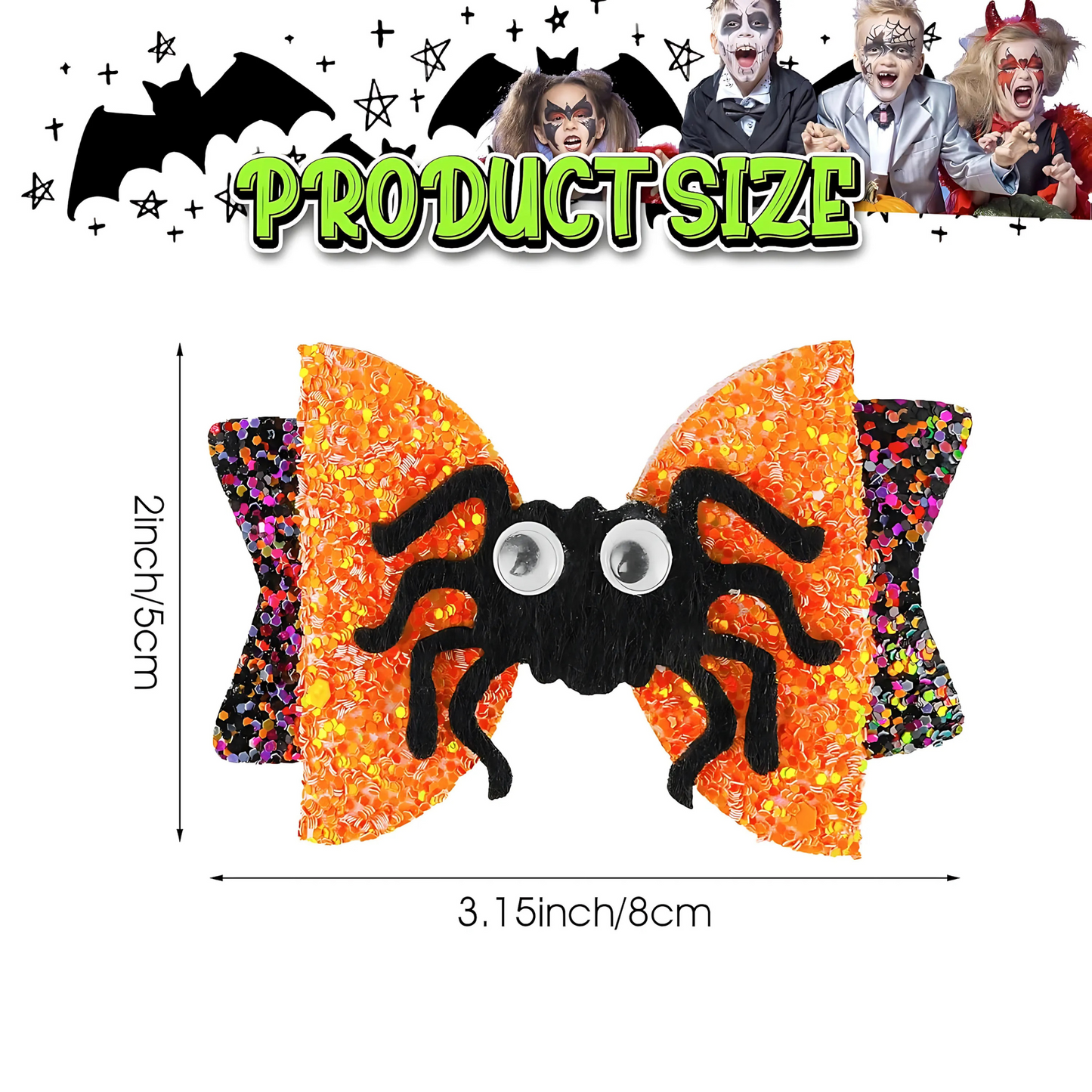Halloween Hair Bow Clips for Kids