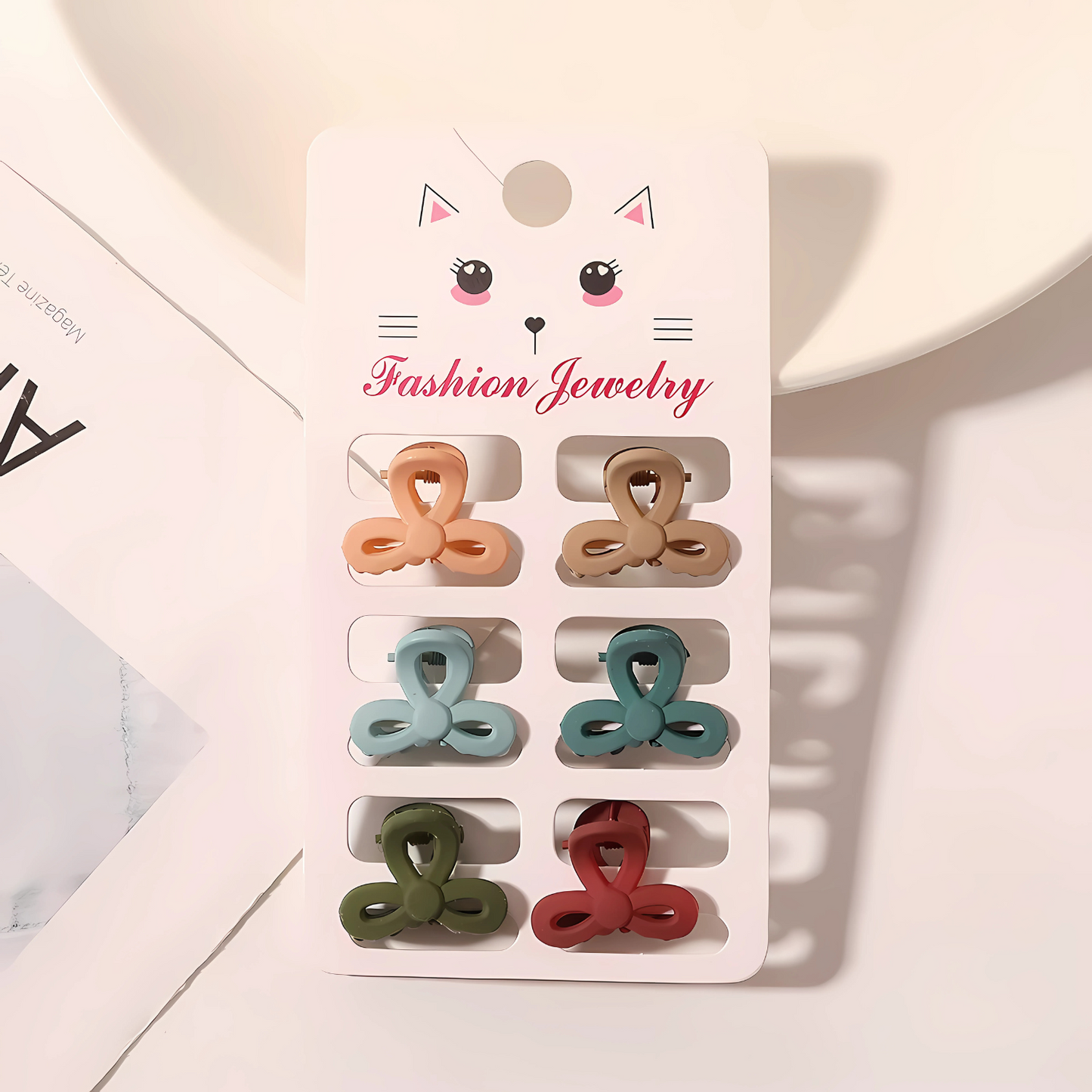 Mini Matte Hair Claw Clips – Pastel Set of 6 - Gummia