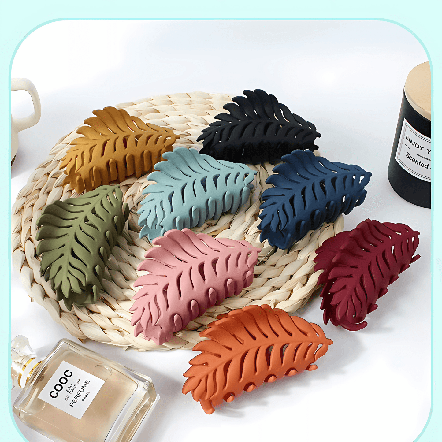 Leaf-shaped Matte Claw Clips - Gummia