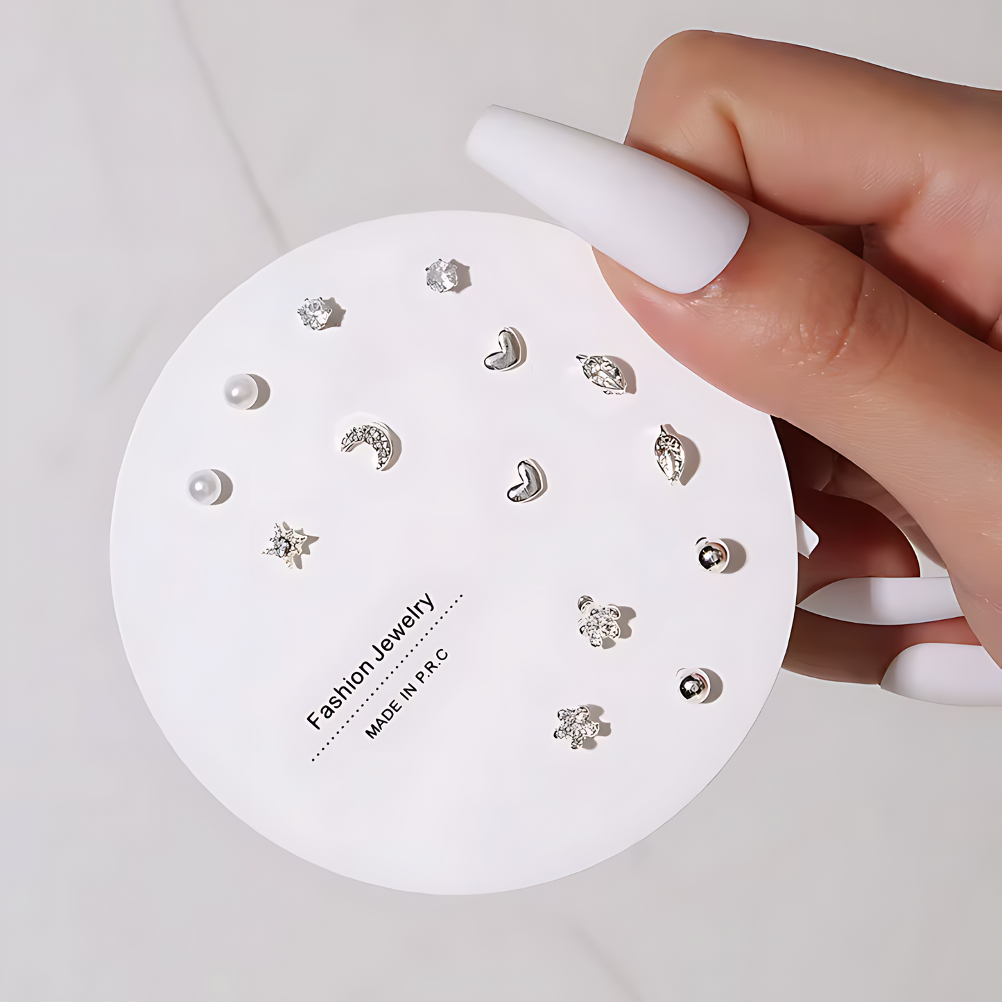 7 Pairs Hypoallergenic Silver Gold Plated Stud Earrings for kids and women