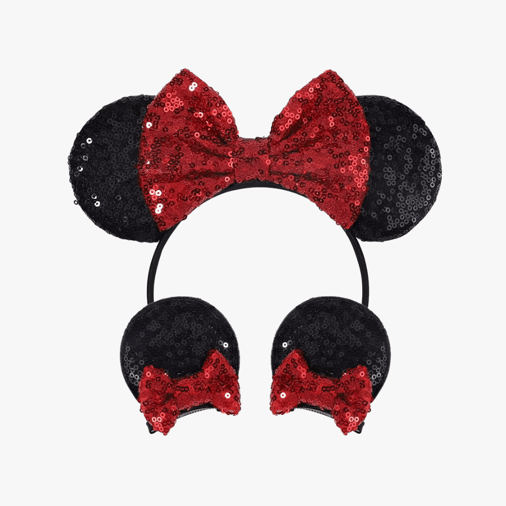 Glitter Mouse Ears Headband & Hair Clips Set - Gummia