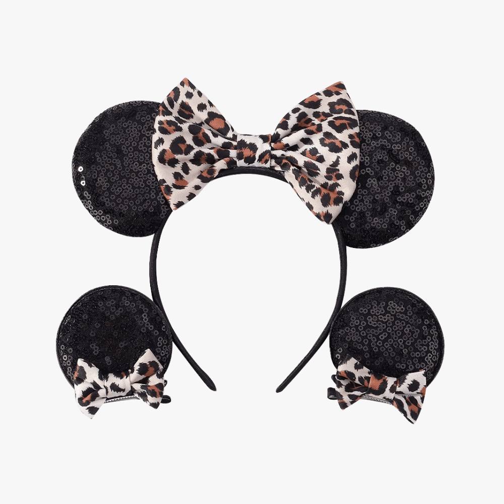 Glitter Mouse Ears Headband & Hair Clips Set - Gummia